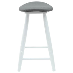 vidaXL Dining Chairs 2 pcs Solid Rubber Wood White 46 x 37 x 63 cm 6