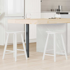 Dining Chairs 2 pcs Solid Rubber Wood in White