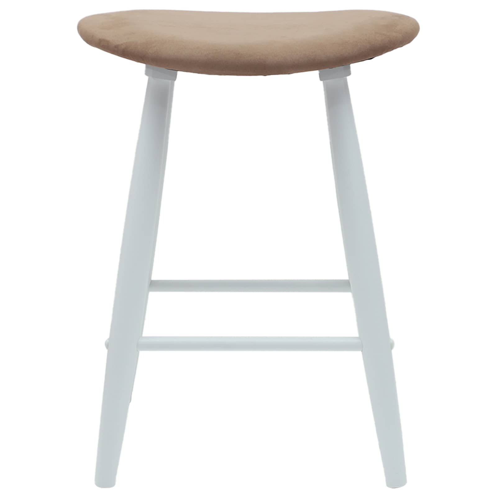 vidaXL Dining Chairs 2 pcs Solid Rubber Wood White 46 x 37 x 63 cm 5