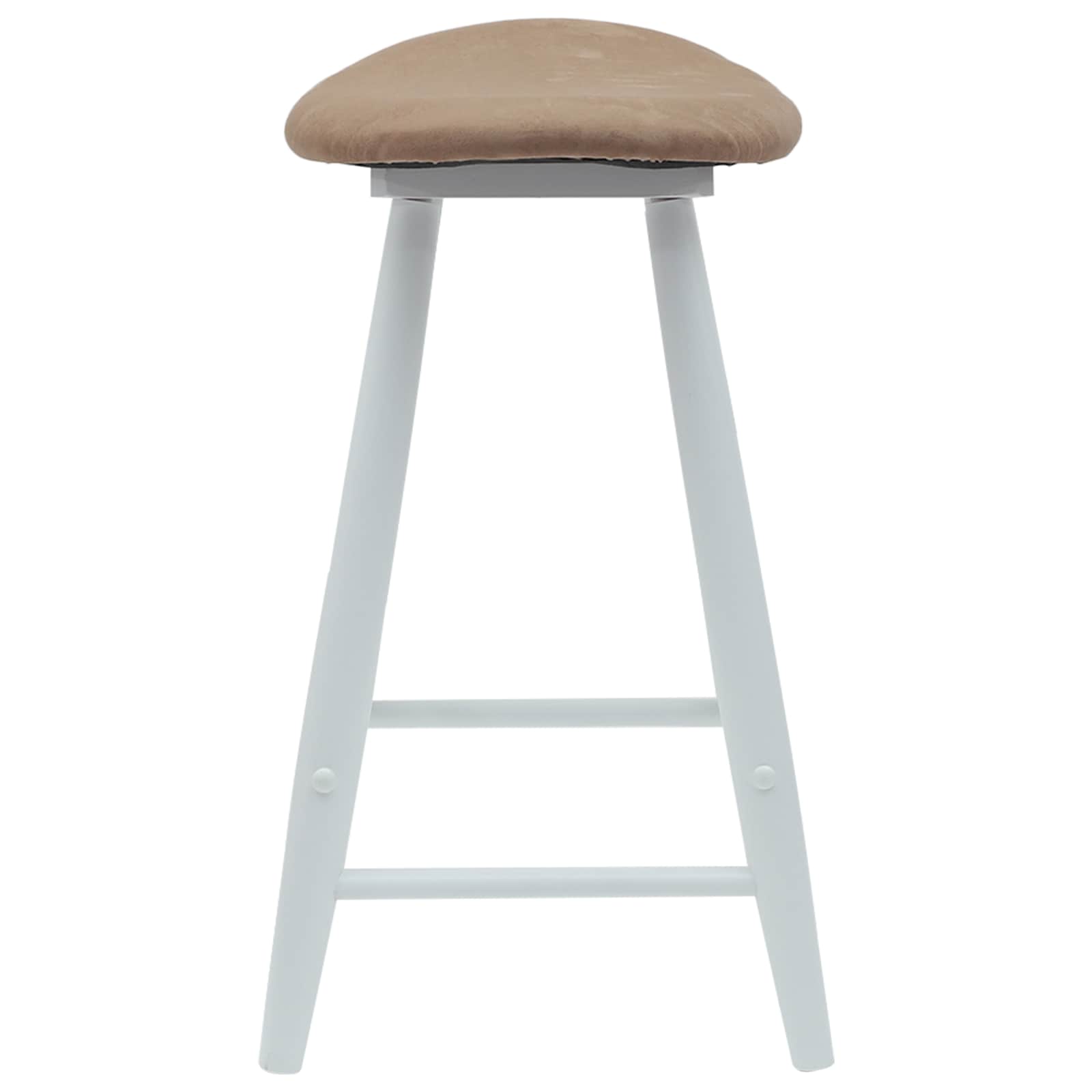 vidaXL Dining Chairs 2 pcs Solid Rubber Wood White 46 x 37 x 63 cm 6