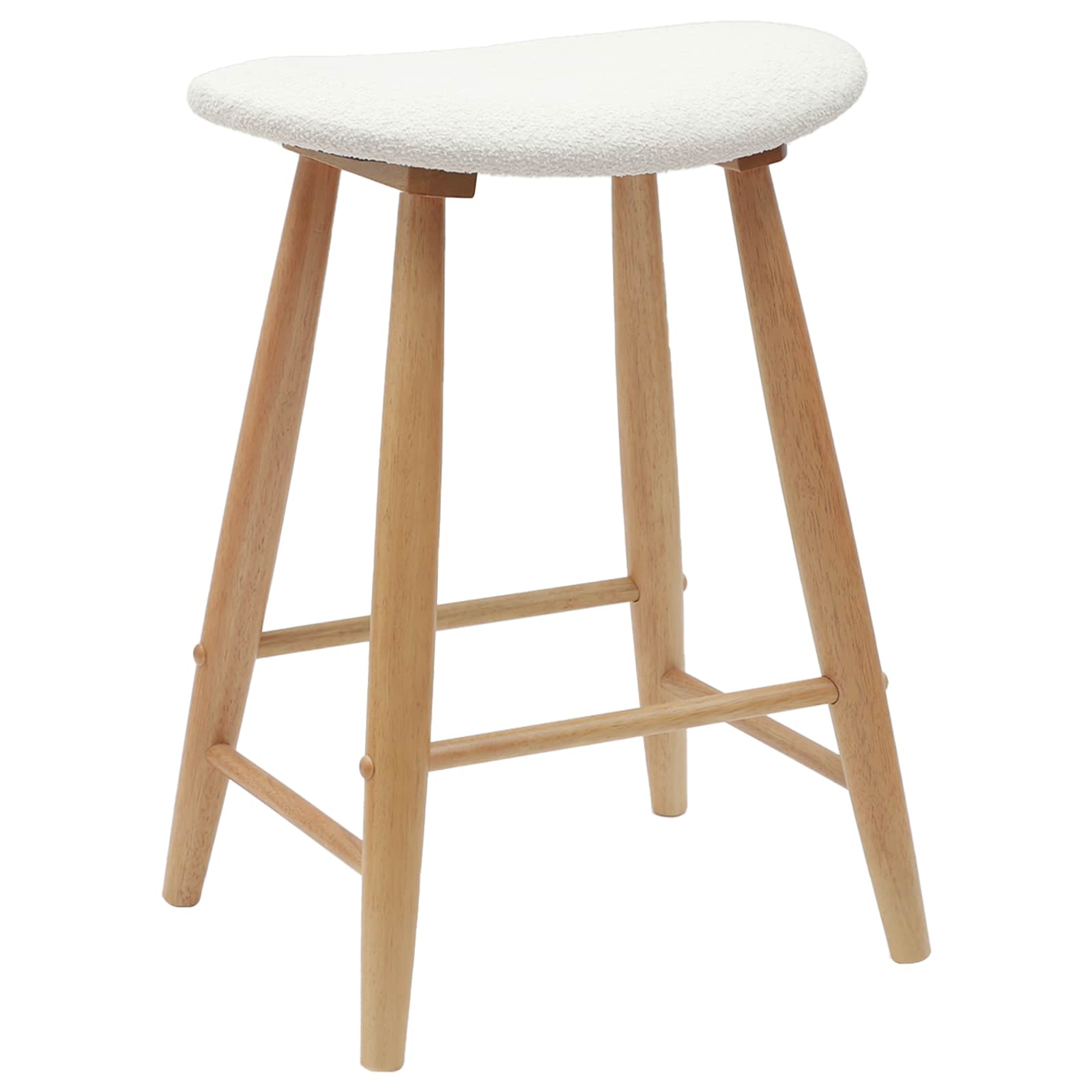 vidaXL Dining Chairs 2 pcs Solid Rubber Wood Natural 46 x 37 x 63 cm 4