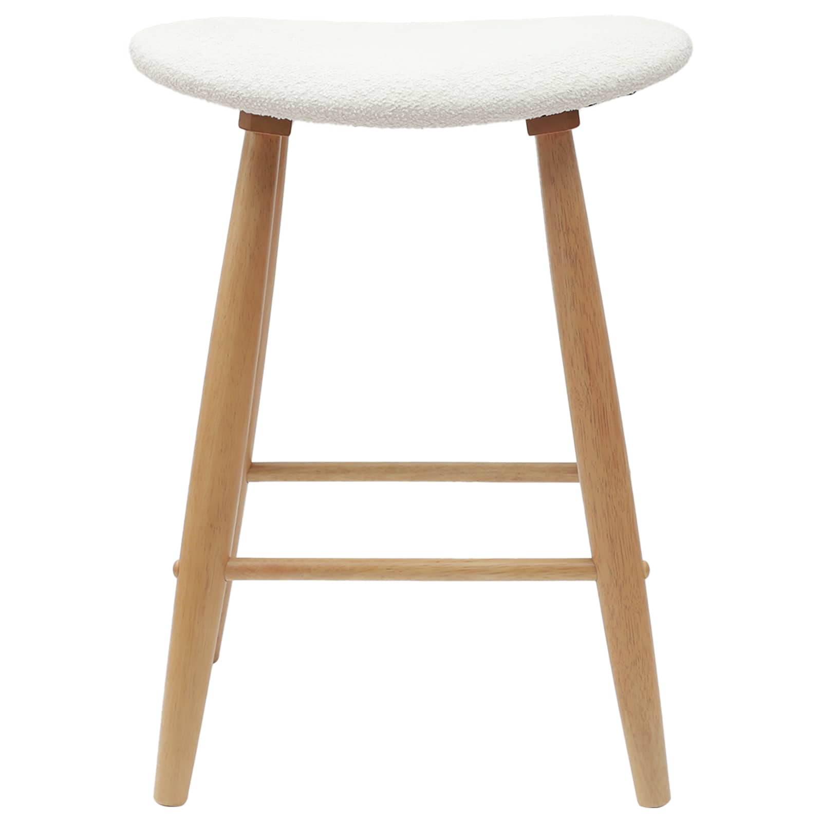 vidaXL Dining Chairs 2 pcs Solid Rubber Wood Natural 46 x 37 x 63 cm 5