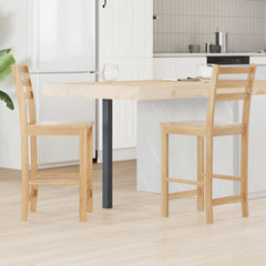 Dining Chairs 2 pcs Solid Rubber Wood White 40 x 47.5 x 99.5 cm Natural
