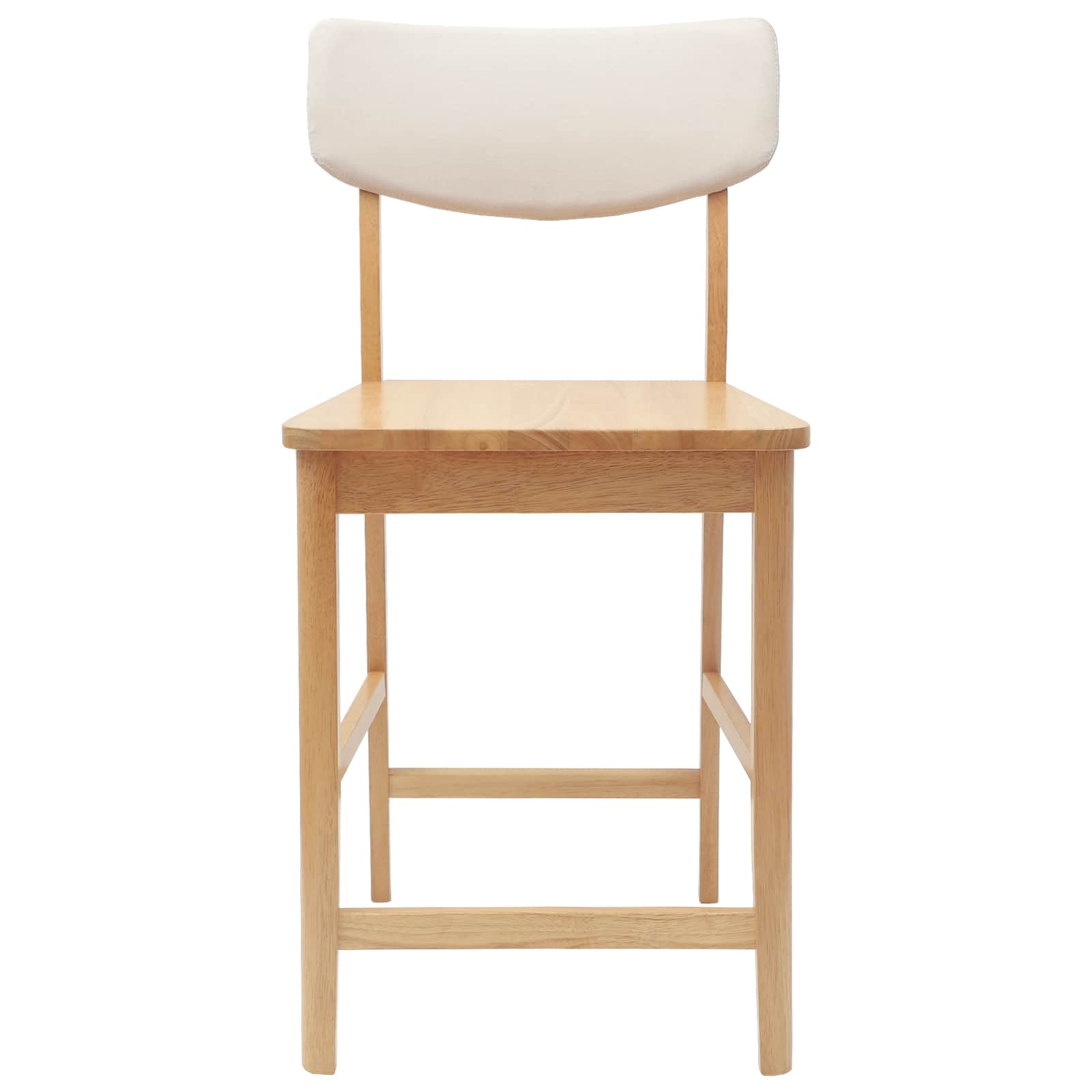vidaXL Dining Chairs 2 pcs Solid Rubber Wood Natural 48 x 49 x 95 cm 5