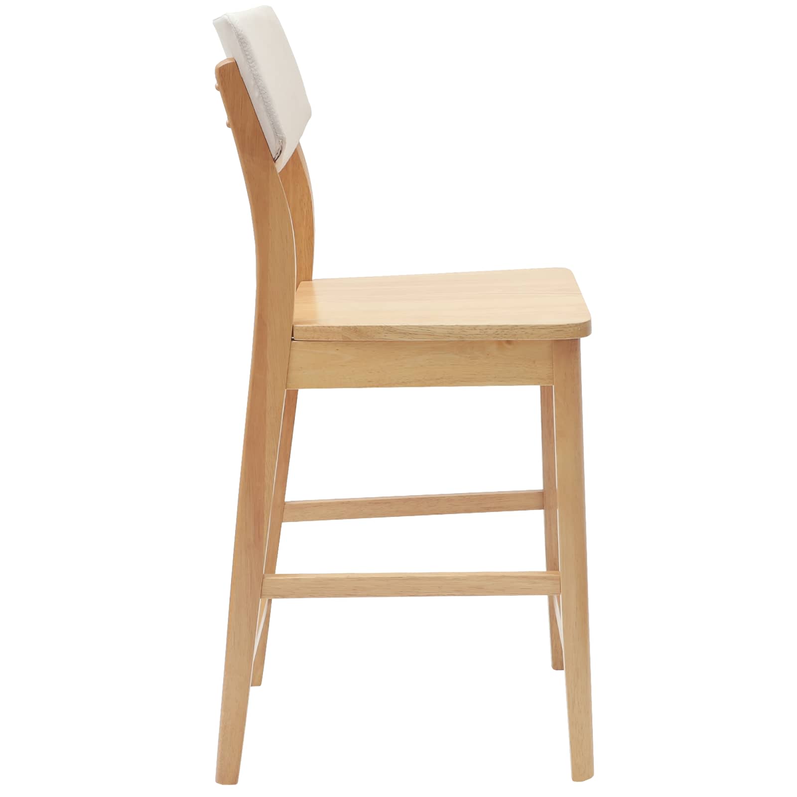 vidaXL Dining Chairs 2 pcs Solid Rubber Wood Natural 48 x 49 x 95 cm 6