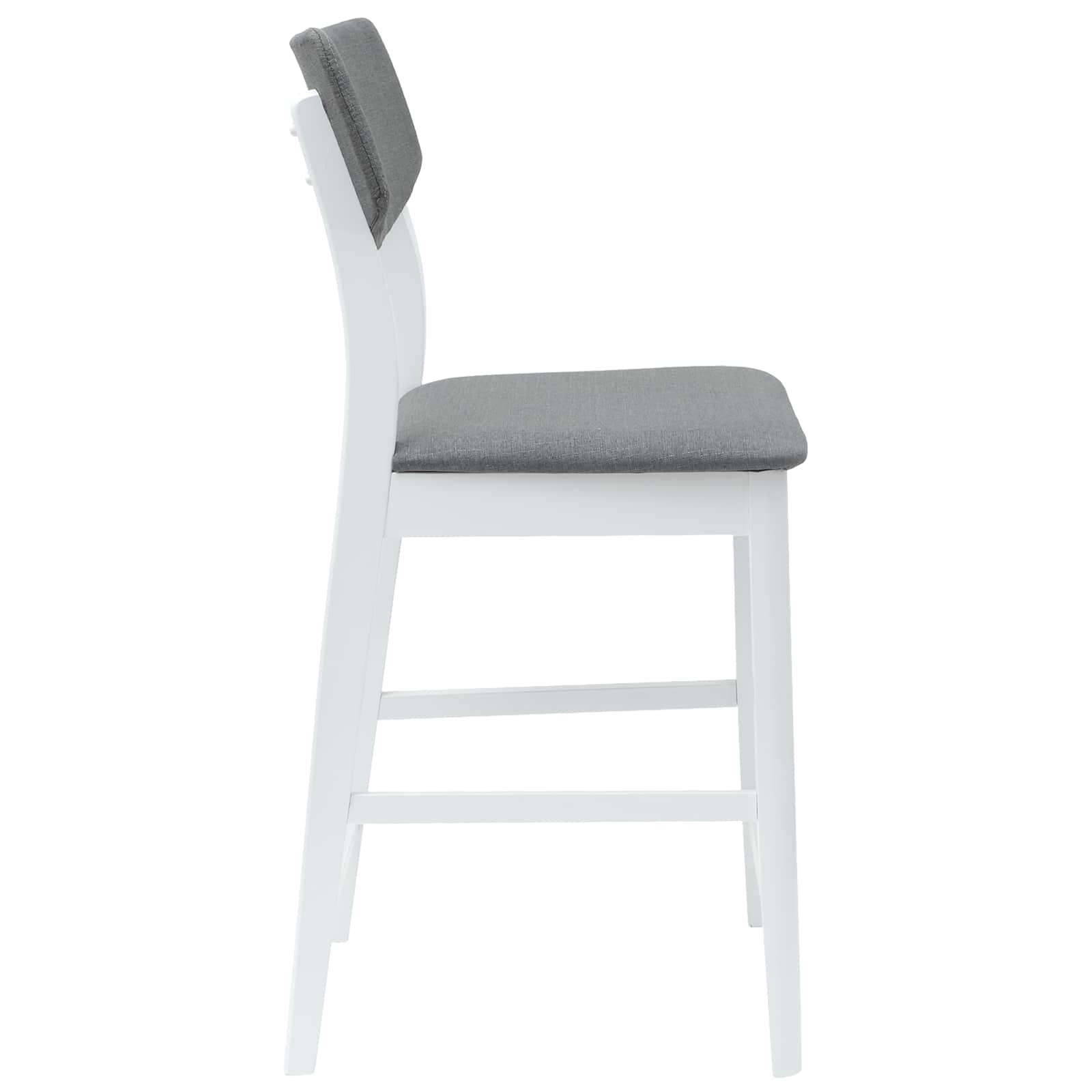 vidaXL Dining Chairs 2 pcs Solid Rubber Wood White 48 x 49 x 95 cm 6