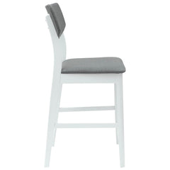vidaXL Dining Chairs 2 pcs Solid Rubber Wood White 48 x 49 x 95 cm 6