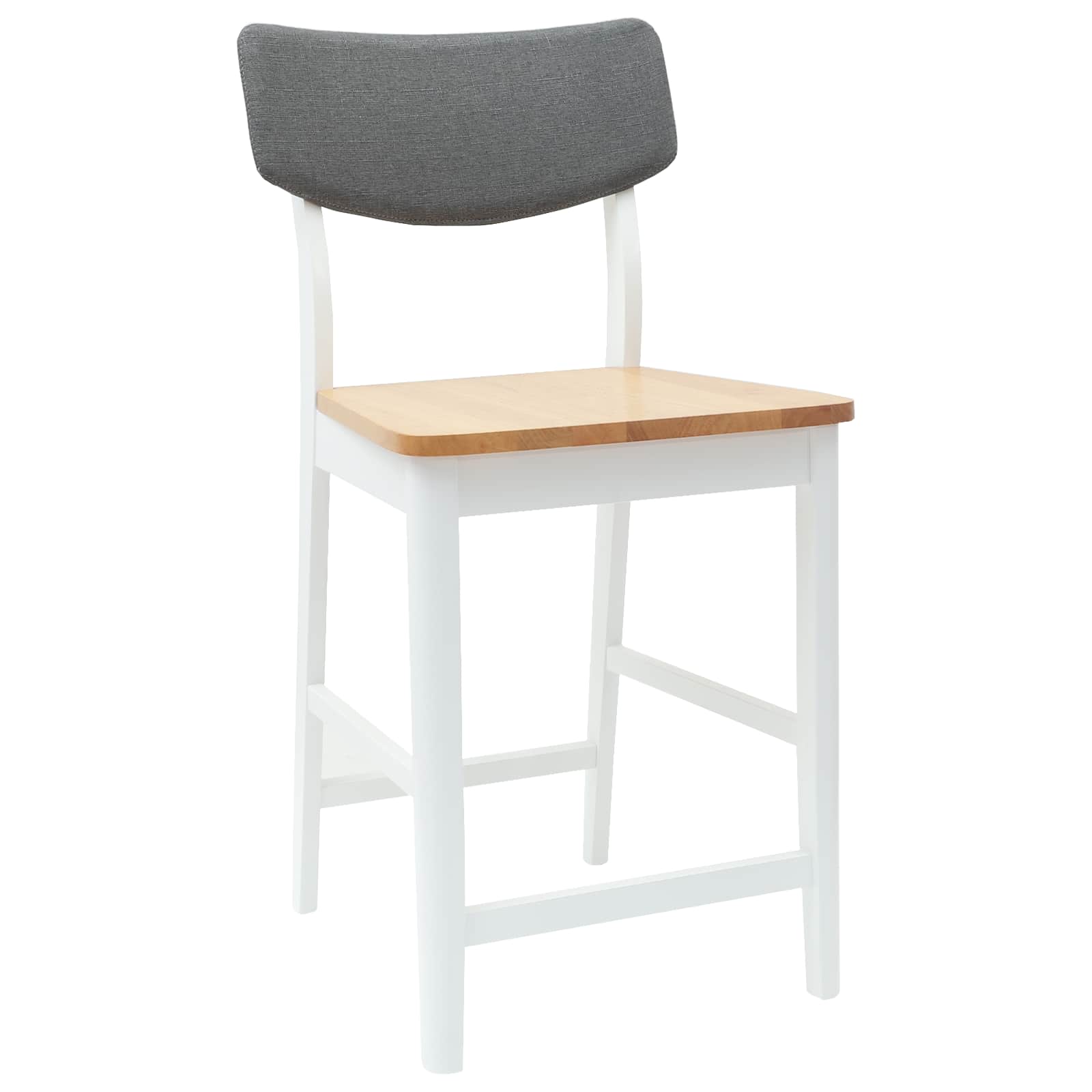 vidaXL Dining Chairs 2 pcs Solid Rubber Wood White 48 x 49 x 95 cm 4