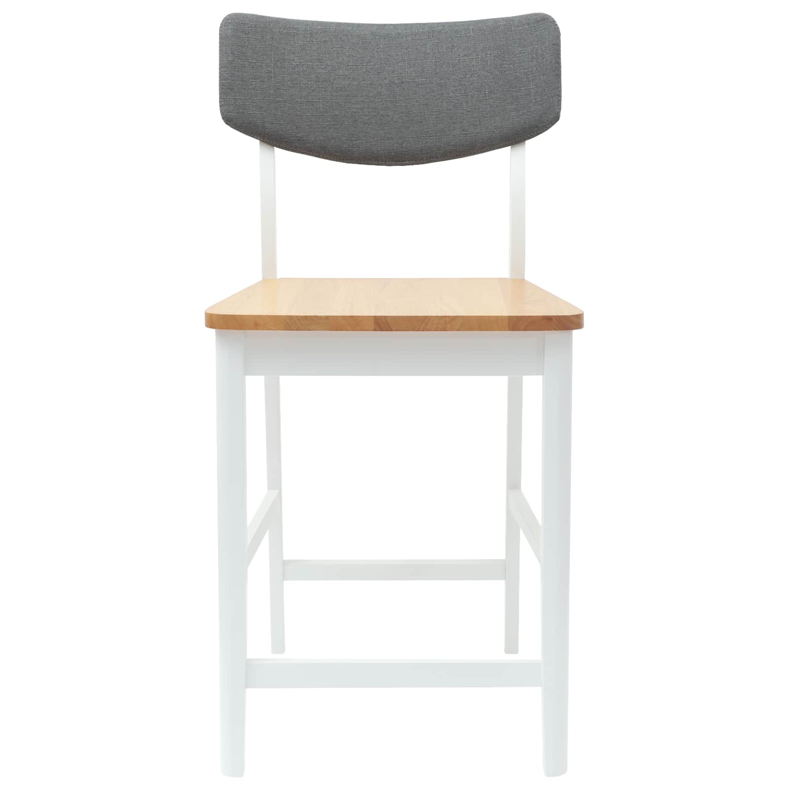 vidaXL Dining Chairs 2 pcs Solid Rubber Wood White 48 x 49 x 95 cm 5