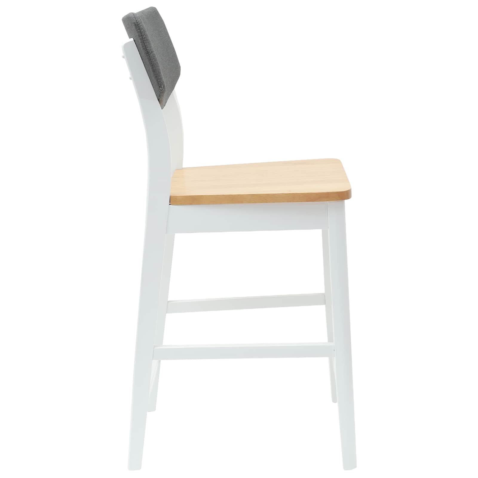 vidaXL Dining Chairs 2 pcs Solid Rubber Wood White 48 x 49 x 95 cm 6