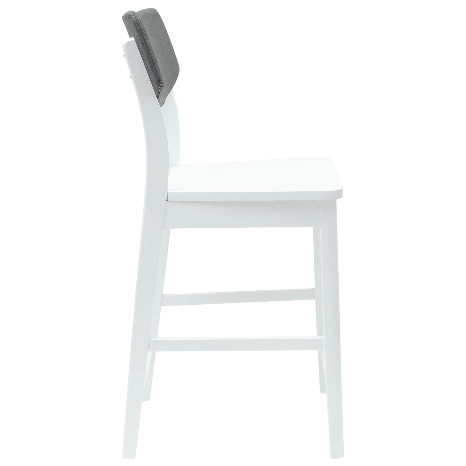 vidaXL Dining Chairs 2 pcs Solid Rubber Wood White 48 x 49 x 95 cm 6