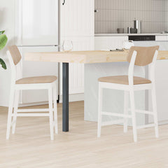 vidaXL Dining Chairs 2 pcs Solid Rubber Wood White 48 x 49 x 95 cm 1