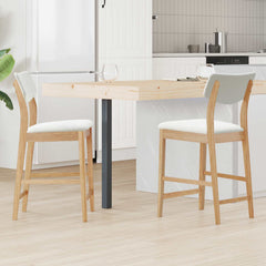 vidaXL Dining Chairs 2 pcs Solid Rubber Wood Natural 48 x 49 x 95 cm 1