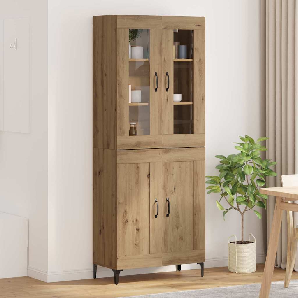 Highboard 69.5 x 34 x 180 cm Engineered Wood Artisan oak