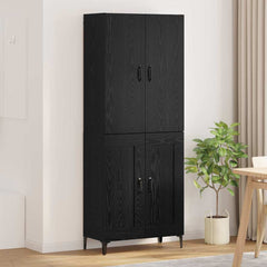 Highboard 69.5 x 34 x 180 cm Engineered Wood Black oak