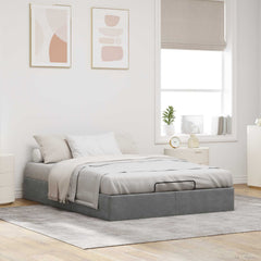 Ottoman Bed Frame Size Velvet Dark grey Full