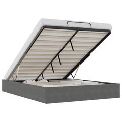 Ottoman Bed Frame Size Velvet Dark grey Full