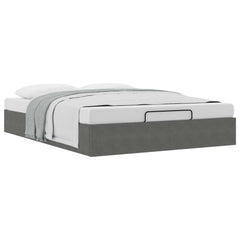 Ottoman Bed Frame Size Velvet Dark grey Full