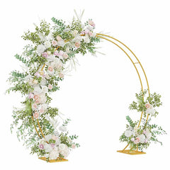 Double Wedding Arch 220 x 45 x 200 cm Steel Gold