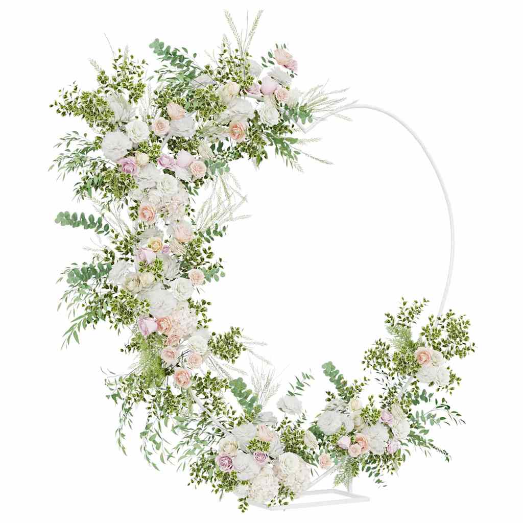 vidaXL Wedding Arch White 195 x 35 x 211 cm Steel 3