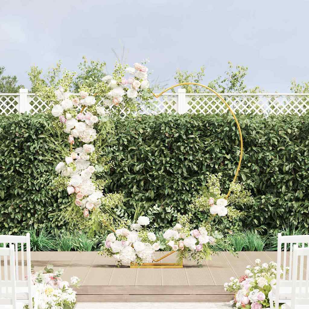 vidaXL Wedding Arch Gold 195 x 35 x 211 cm Steel 1