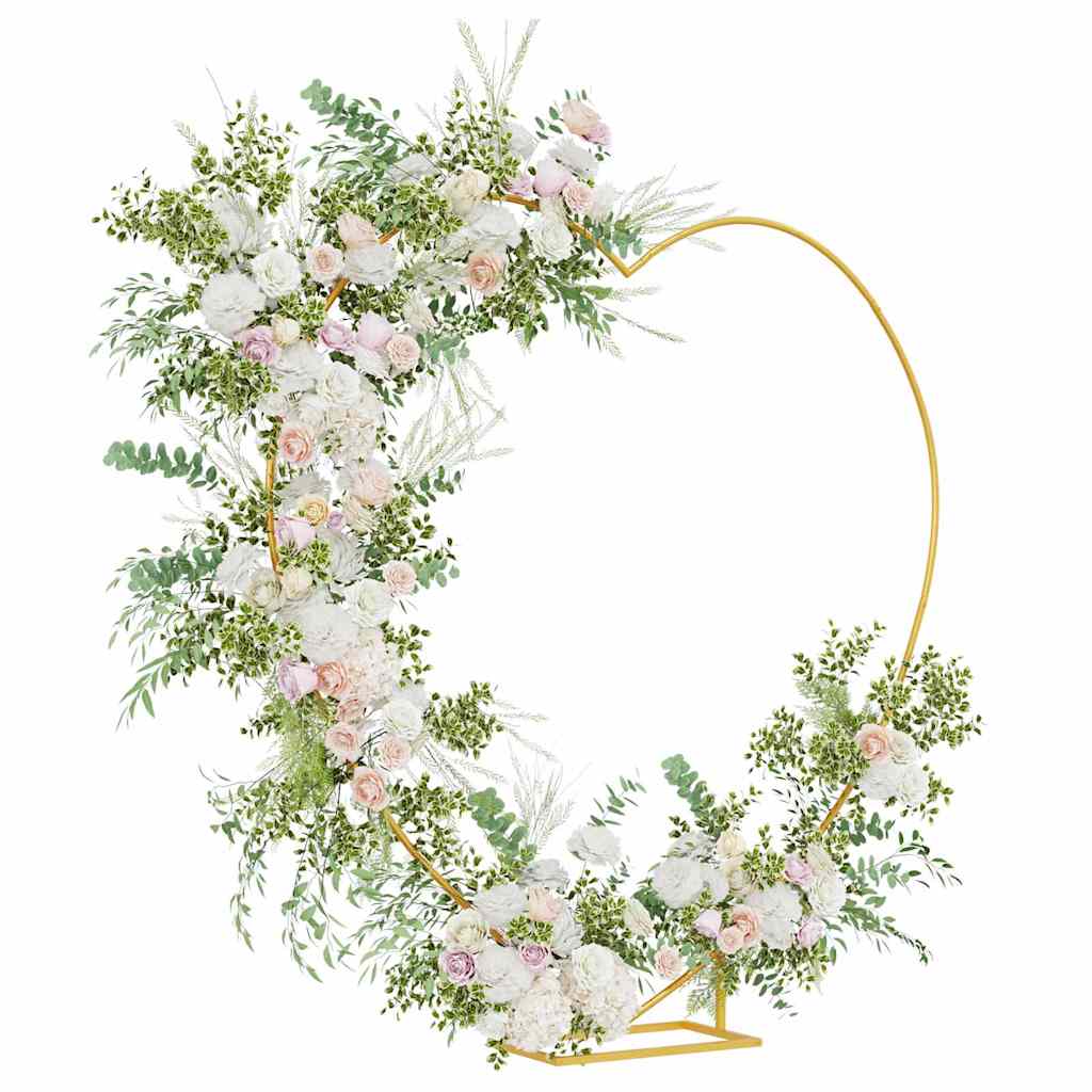 vidaXL Wedding Arch Gold 195 x 35 x 211 cm Steel 3