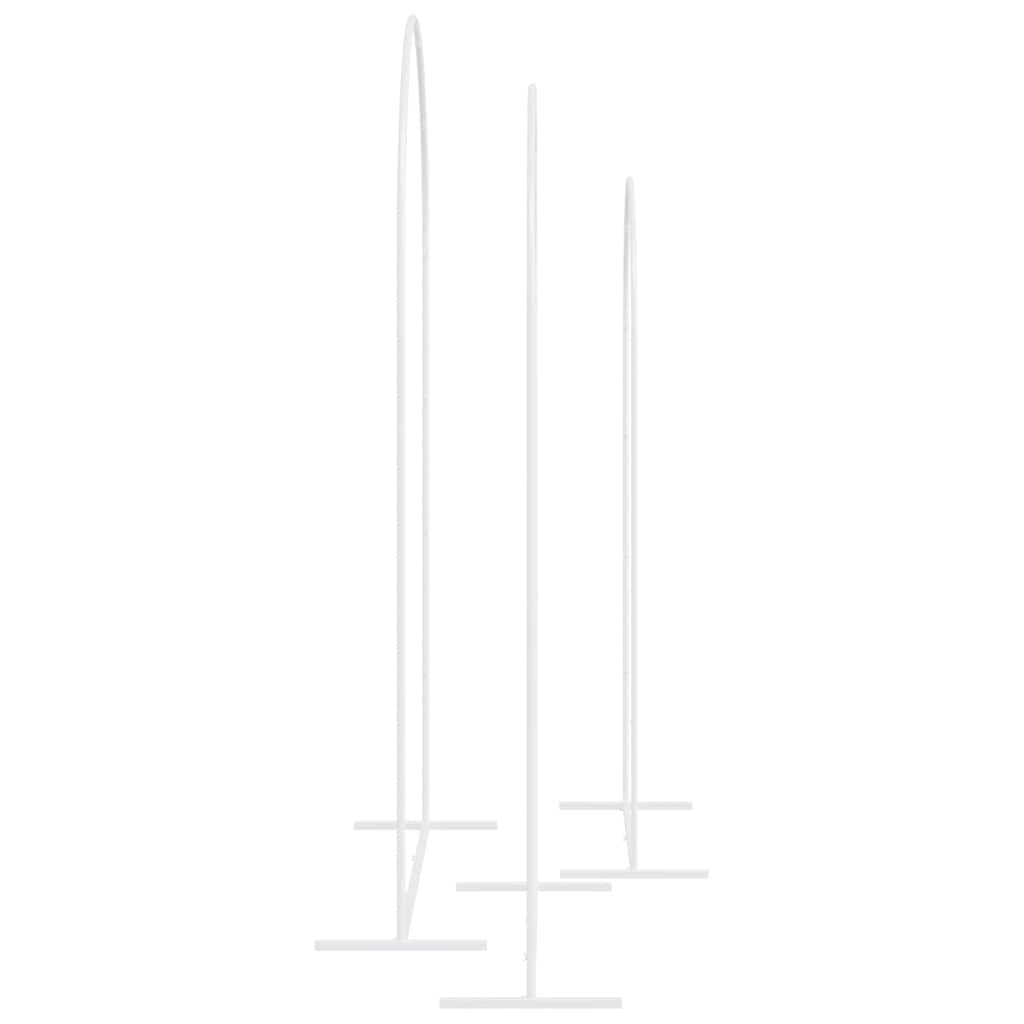 Wedding Arch 3 pcs 120 x 40 x 217 cm Steel White