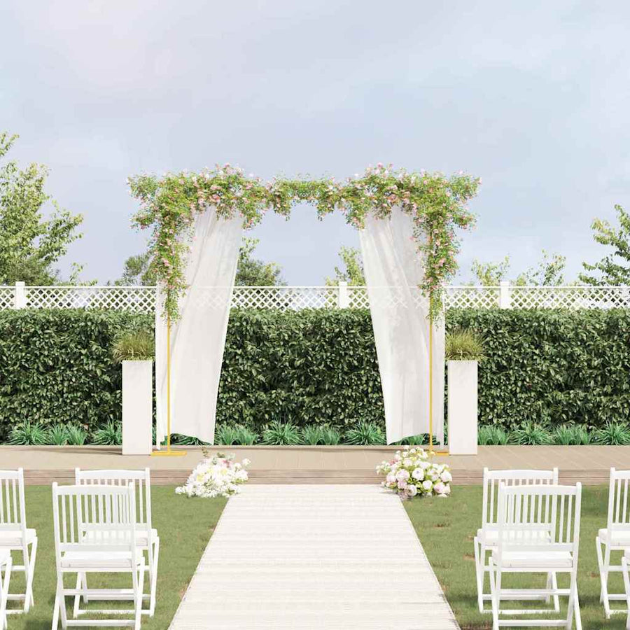 vidaXL Wedding Arch Gold 338 x 35 x 300 cm Steel 1