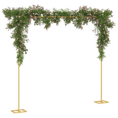 vidaXL Wedding Arch Gold 338 x 35 x 300 cm Steel 3