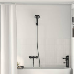 vidaXL Shower Head Set Black G 1 / 2 inches Brass 1