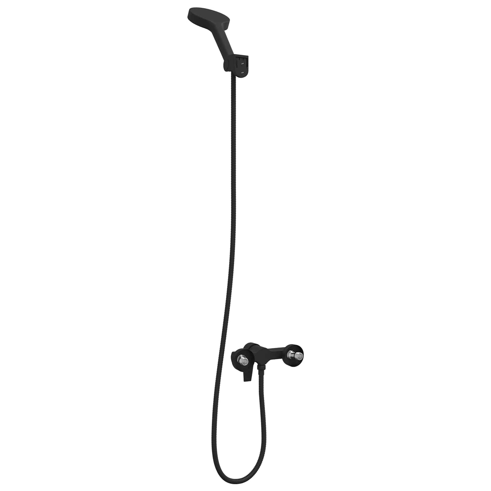 vidaXL Shower Head Set Black G 1 / 2 inches Brass 6