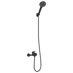 vidaXL Shower Head Set Black G 1/2 inches 2