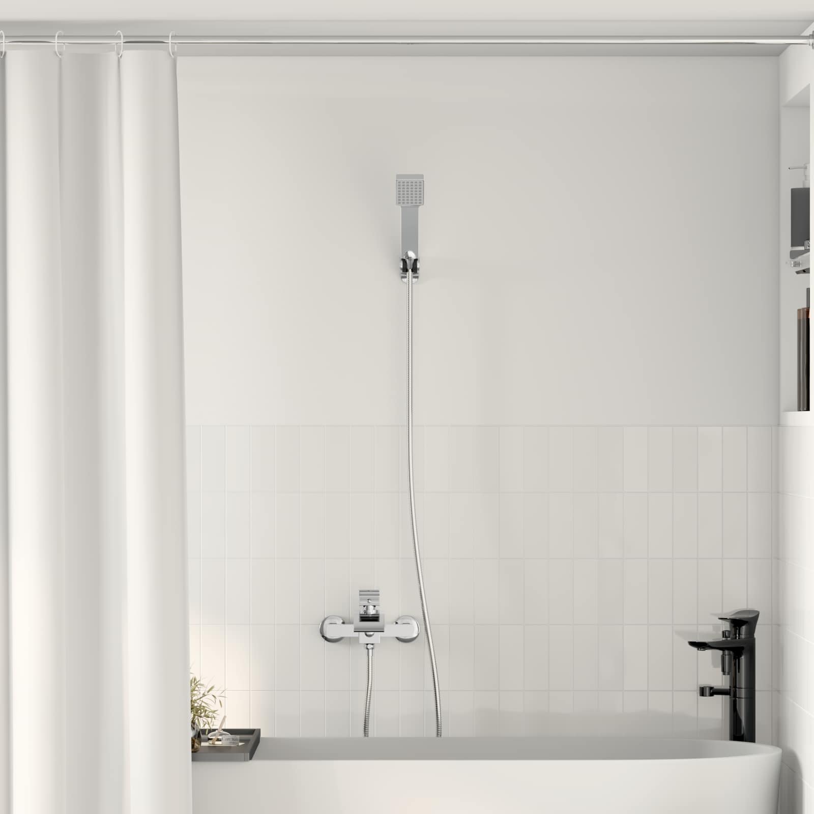 vidaXL Shower Head Set Chrome G 1/2 inches 1