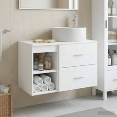 Bathroom Cabinet Set 2 pcs 79.5 x 44.5 x 80 cm White