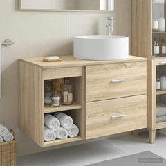 Bathroom Cabinet Set 2 pcs 79.5 x 44.5 x 80 cm Sonoma oak