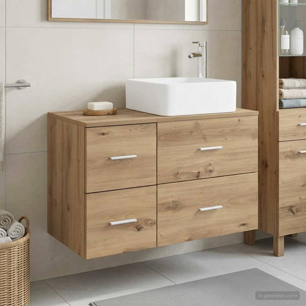 Bathroom Cabinet Set 2 pcs 79.5 x 41 x 80 cm Artisan oak