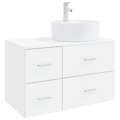 Bathroom Cabinet Set 2 pcs 79.5 x 44.5 x 82 cm White