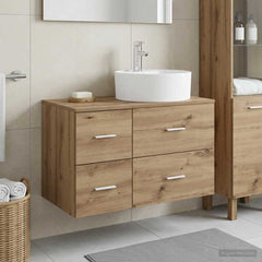 Bathroom Cabinet Set 2 pcs 79.5 x 44.5 x 82 cm Artisan oak