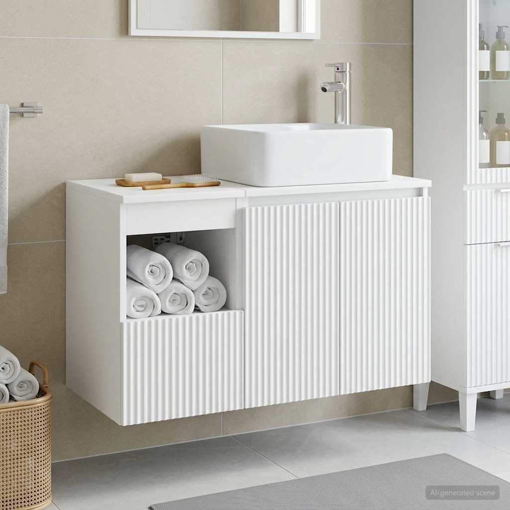 Bathroom Cabinet Set 2 pcs 79.5 x 41 x 80 cm White