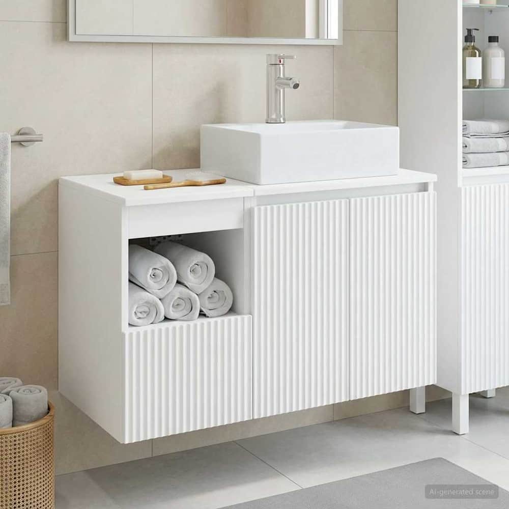 Bathroom Cabinet Set 2 pcs 79.5 x 41 x 79.5 cm High gloss white