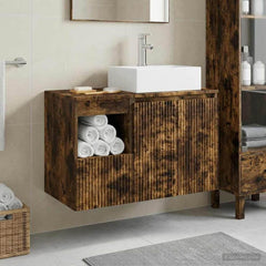 Bathroom Cabinet Set 2 pcs 79.5 x 41 x 79.5 cm Smoked oak