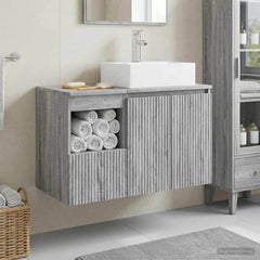 Bathroom Cabinet Set 2 pcs 79.5 x 41 x 79.5 cm Grey sonoma