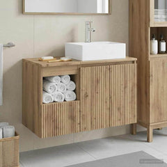 Bathroom Cabinet Set 2 pcs 79.5 x 41 x 79.5 cm Artisan oak