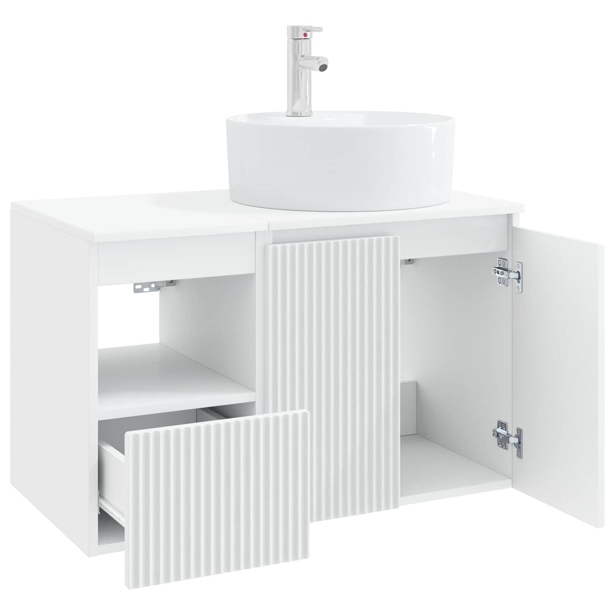Bathroom Cabinet Set 2 pcs 79.5 x 44.5 x 82 cm White