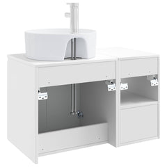 Bathroom Cabinet Set 2 pcs 79.5 x 44.5 x 82 cm White