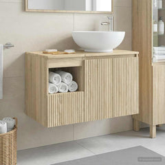 Bathroom Cabinet Set 2 pcs 79.5 x 44.5 x 80 cm Sonoma oak