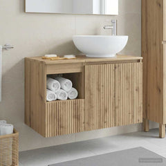 Bathroom Cabinet Set 2 pcs 79.5 x 44.5 x 80 cm Artisan oak