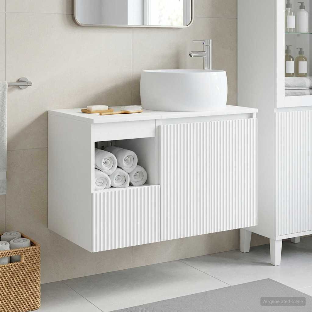 Bathroom Cabinet Set 2 pcs 79.5 x 44.5 x 80 cm White
