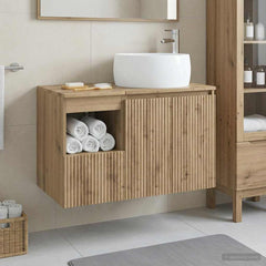 Bathroom Cabinet Set 2 pcs 79.5 x 44.5 x 80 cm Artisan oak