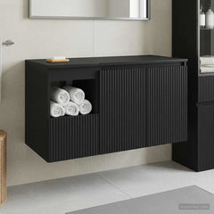 Bathroom Cabinet Set 2 pcs 92.5 x 44.5 x 50 cm Black